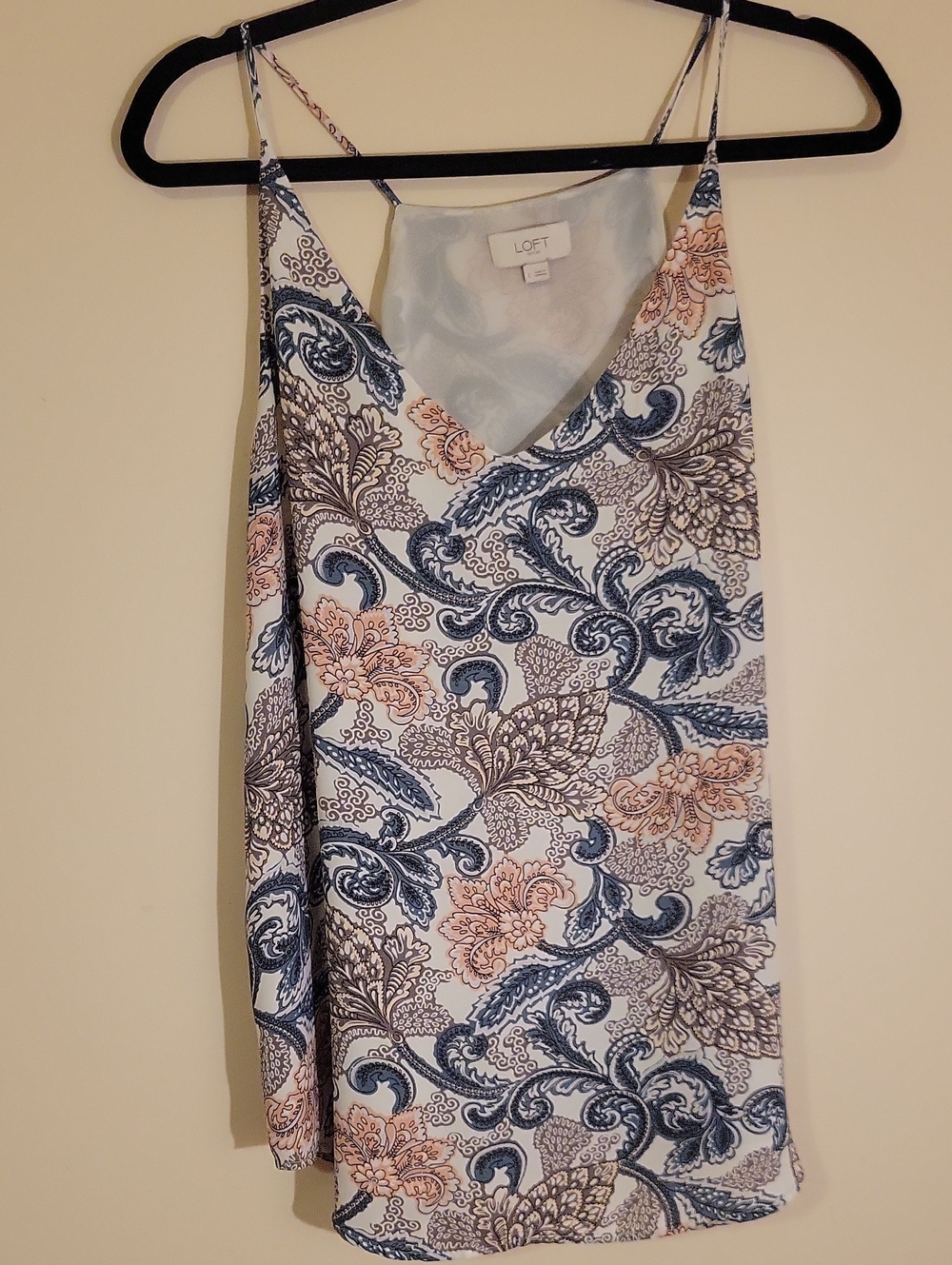 #29 LOFT Blue & Peach Paisley Print Cami